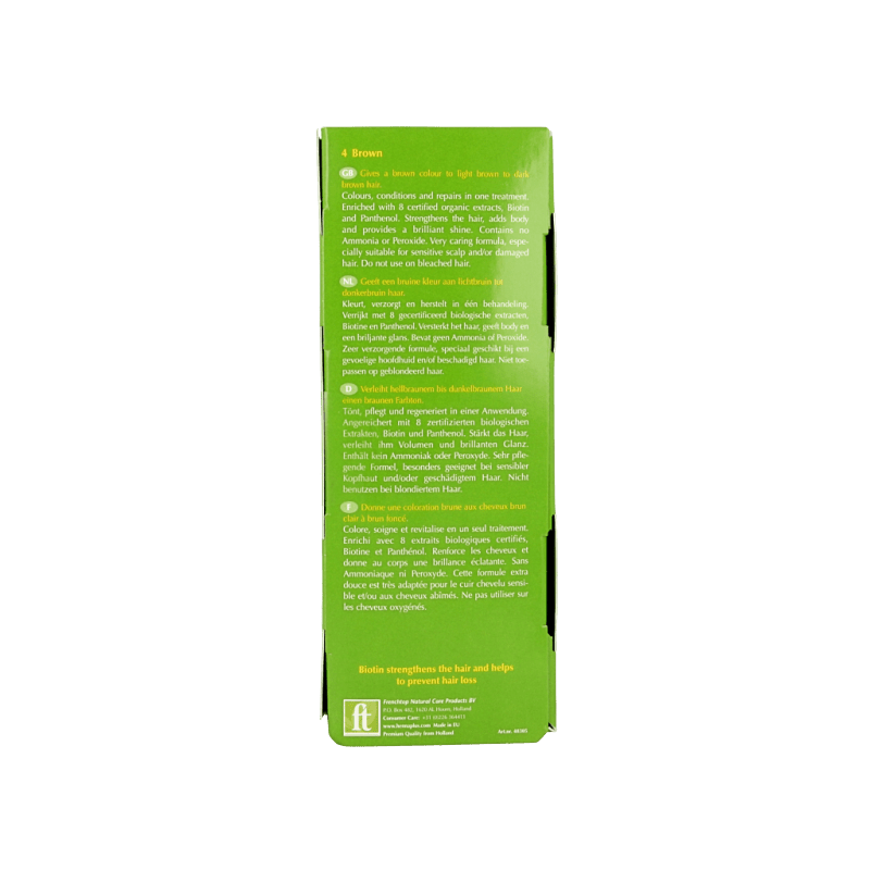 Henna Plus Colour cream 4 brown 60 Milliliter - DrogistWereld