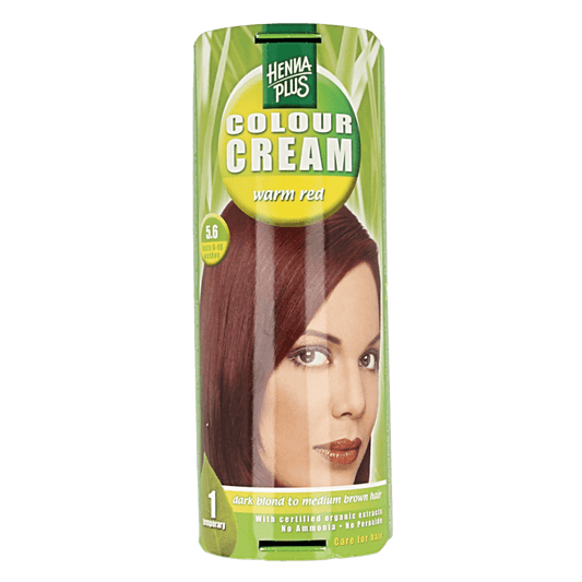Henna Plus Colour cream 5.6 warm red 60 Milliliter - DrogistWereld