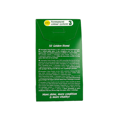 Henna Plus Colour powder 50 golden blond 100 Gram - DrogistWereld
