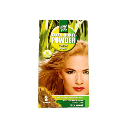 Henna Plus Colour powder 50 golden blond 100 Gram - DrogistWereld