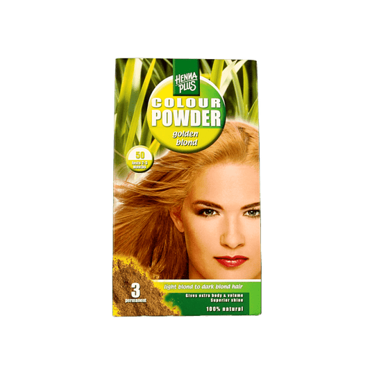 Henna Plus Colour powder 50 golden blond 100 Gram - DrogistWereld