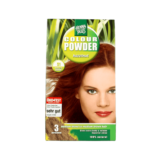 Henna Plus Colour powder 51 hazelnut 100 Gram - DrogistWereld