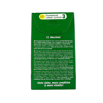Henna Plus Colour powder 51 hazelnut 100 Gram - DrogistWereld