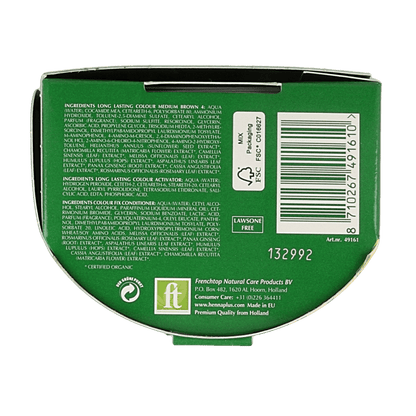 Henna Plus Long lasting colour 4 medium brown 100 Milliliter - DrogistWereld