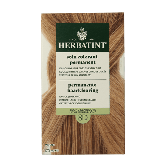 Herbatint 8D Licht goud blond 170 Milliliter - DrogistWereld