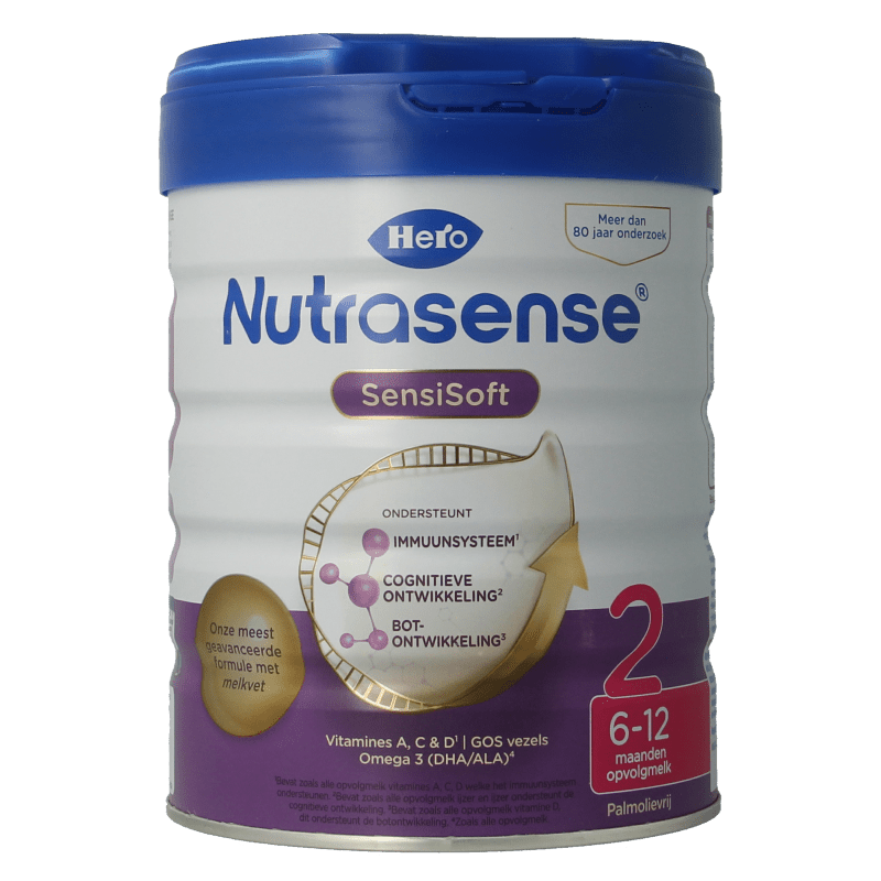 Hero Nutrasense SensiSoft opvolgmelk 2 (6 - 12mnd) 800 Gram - DrogistWereld