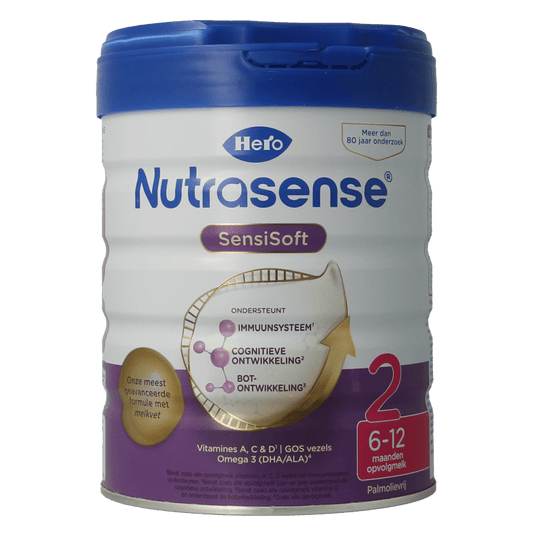 Hero Nutrasense SensiSoft opvolgmelk 2 (6 - 12mnd) 800 Gram - DrogistWereld