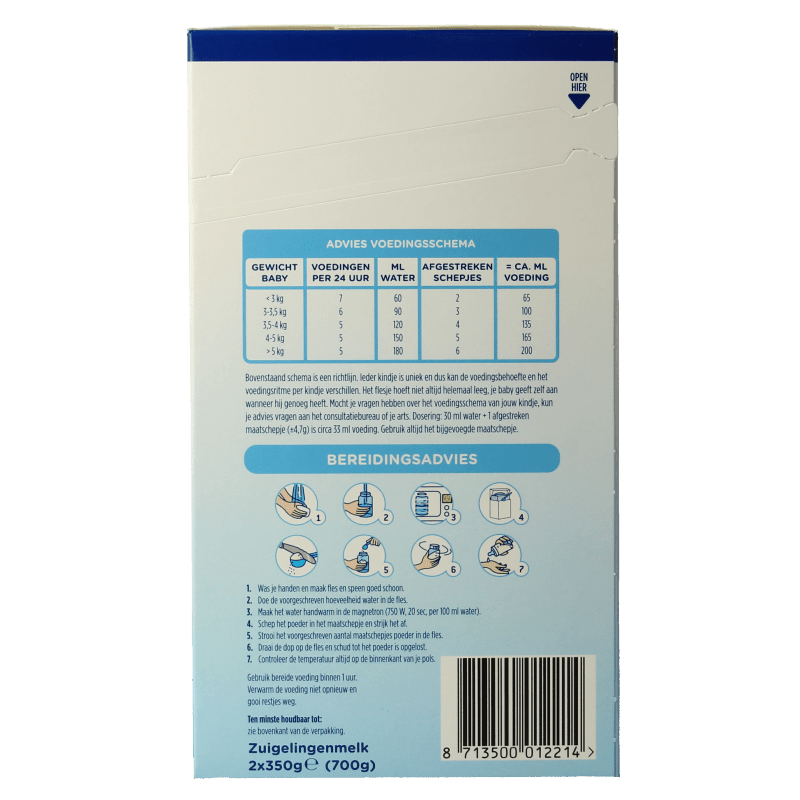 Hero Nutrasense zuigelingenmelk 1 (0 - 6mnd) 700 Gram - DrogistWereld