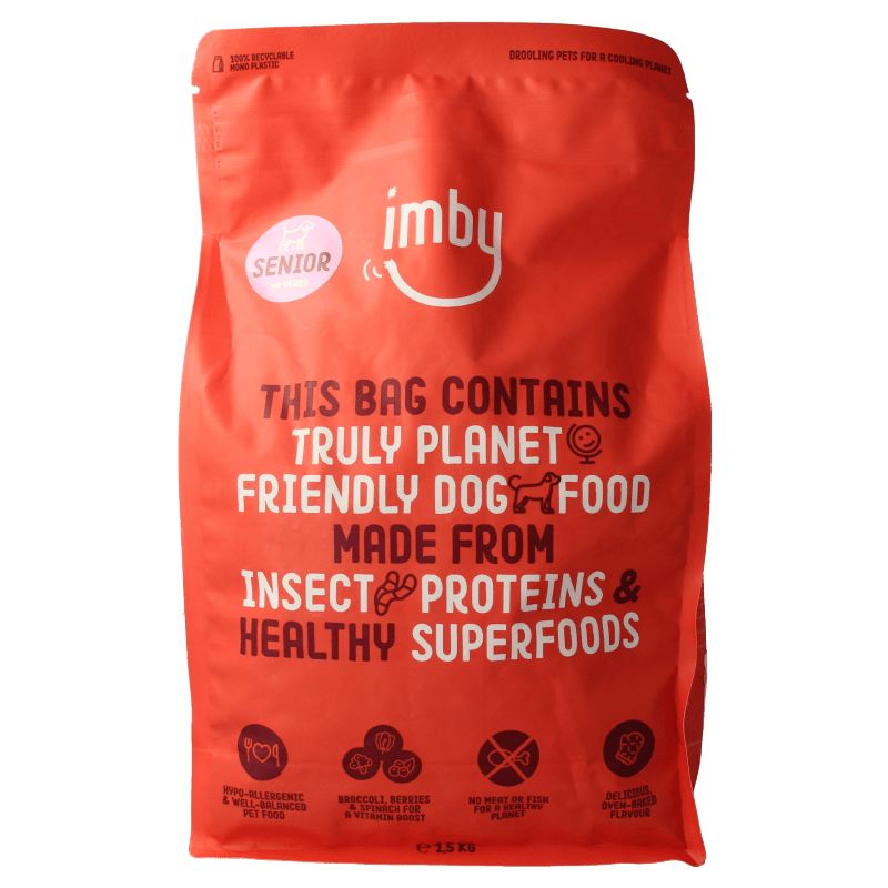 Imby Pet Food Hondenbrokken insecteneiwitten hond senior 8+ 1500 Gram - DrogistWereld
