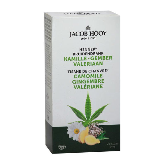Jacob Hooy Hennep kamille gember valeriaan thee 20 Zakjes - DrogistWereld
