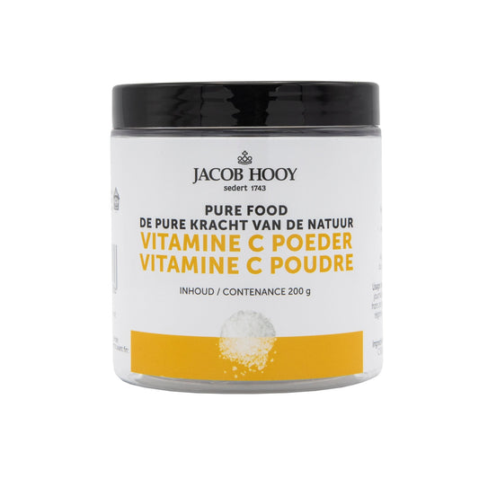 Jacob Hooy Pure food vitamine C poeder 200 Gram - DrogistWereld