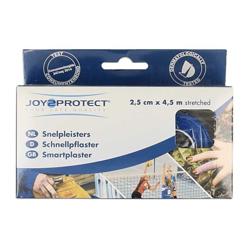 Joy2protect Snelpleisters blauw 2.5cm x 4.5m 2 Rol - DrogistWereld