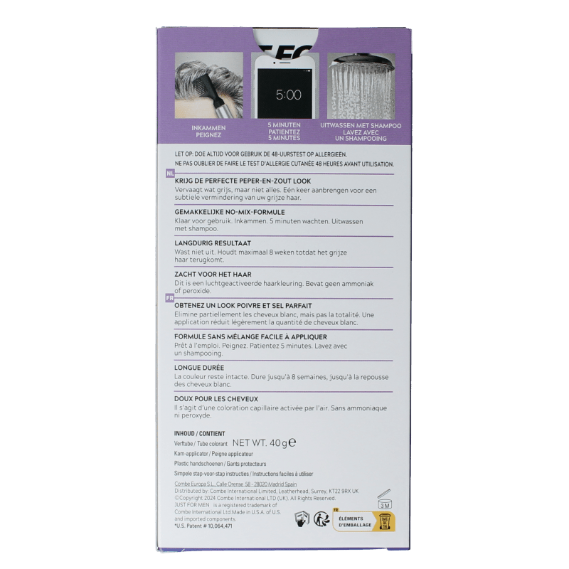 Just For Men Touch of grey T - 35 middenbruin 40 Gram - DrogistWereld