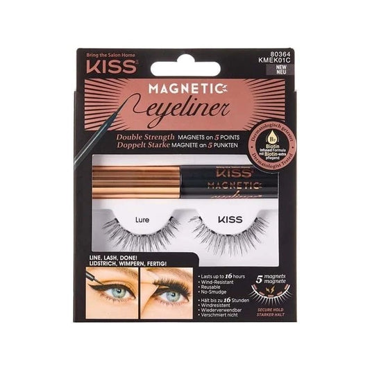 Kiss Magnetic eyeliner&lash kit 01 1 Set - DrogistWereld