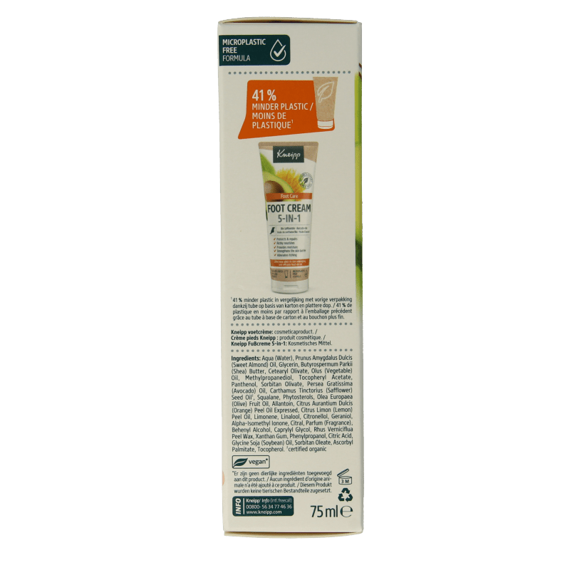 Kneipp Foot care voetcreme 5 - in - 1 75 Milliliter - DrogistWereld