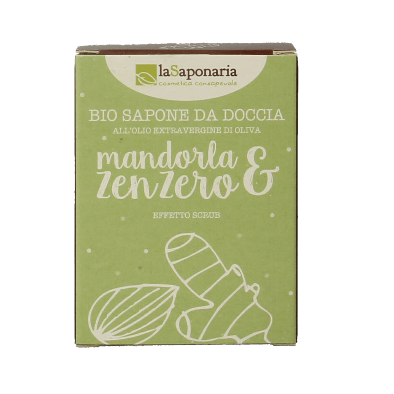 La Saponaria Zeep olive oil almond ginger 100 Gram - DrogistWereld