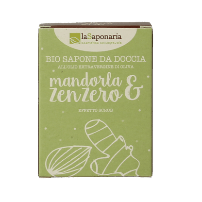La Saponaria Zeep olive oil almond ginger 100 Gram - DrogistWereld