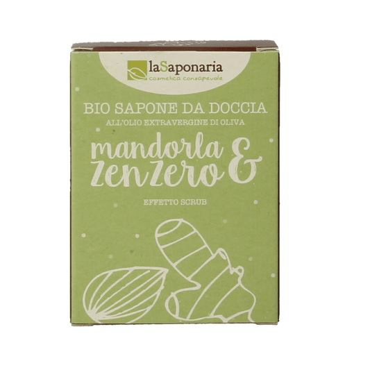 La Saponaria Zeep olive oil almond ginger 100 Gram - DrogistWereld