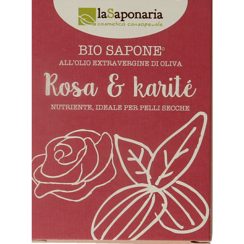 La Saponaria Zeep roos shea butter bio 100 Gram - DrogistWereld
