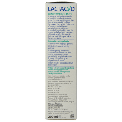 Lactacyd Intimate shave 200 Milliliter - DrogistWereld