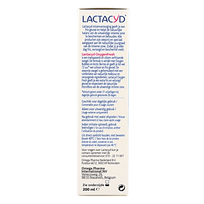 Lactacyd Oxygen fresh intiem wash 200 Milliliter - DrogistWereld