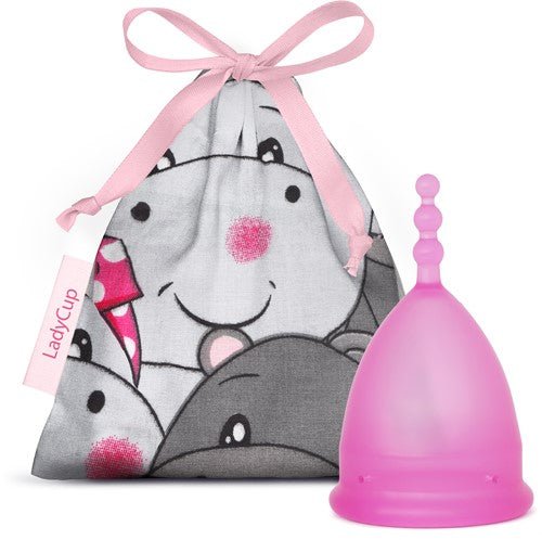 Ladycup Menstruatiecup pinky hippo maat L 1 Stuks - DrogistWereld