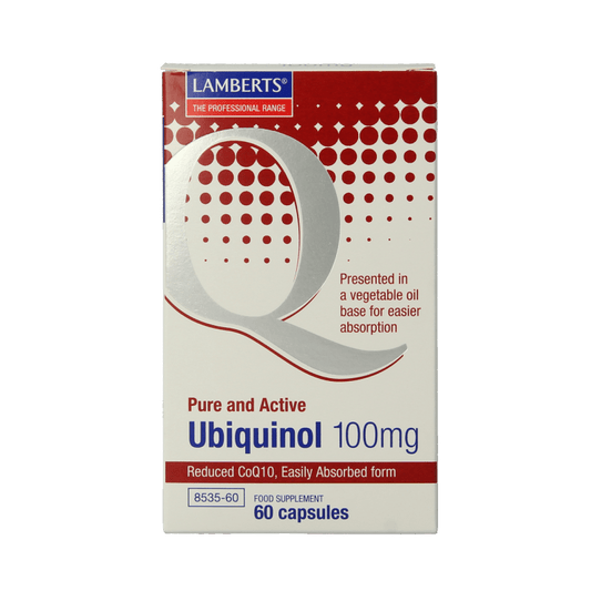 Lamberts Co enzym Q10 100mg (Ubiquinol) 60 Capsules - DrogistWereld