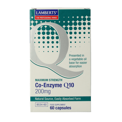 Lamberts Co enzym Q10 200mg 60 Vegetarische capsules - DrogistWereld
