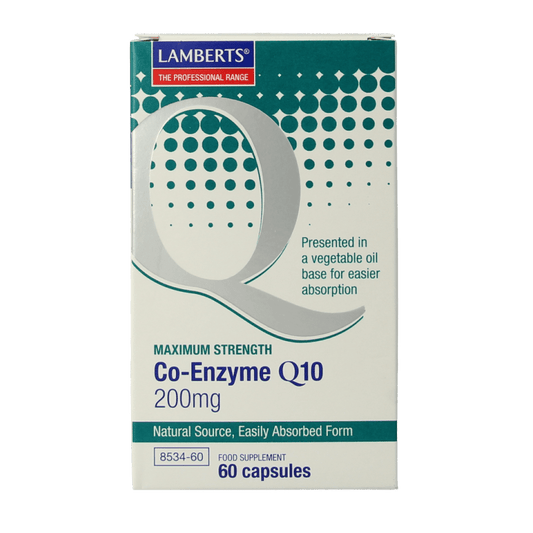 Lamberts Co enzym Q10 200mg 60 Vegetarische capsules - DrogistWereld
