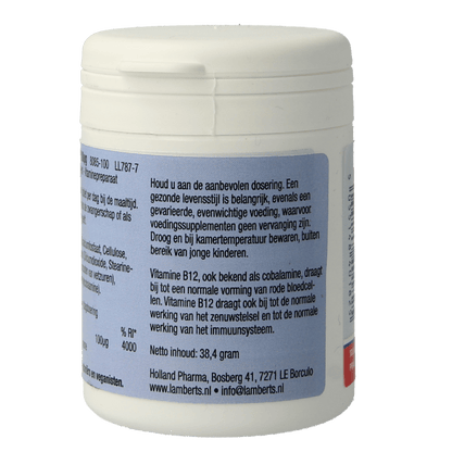 Lamberts Vitamine B12 100mcg 100 Tabletten - DrogistWereld