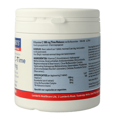 Lamberts Vitamine C 1000 Time release & bioflavonoiden 180 Tabletten - DrogistWereld