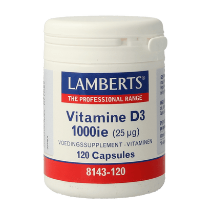 Lamberts Vitamine D3 1000IE/25mcg 120 Capsules - DrogistWereld