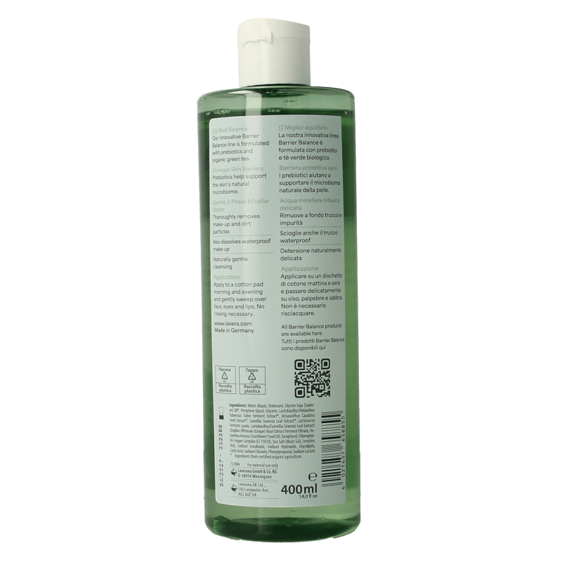 Lavera Barrier balance micellair water bio 400 Milliliter - DrogistWereld