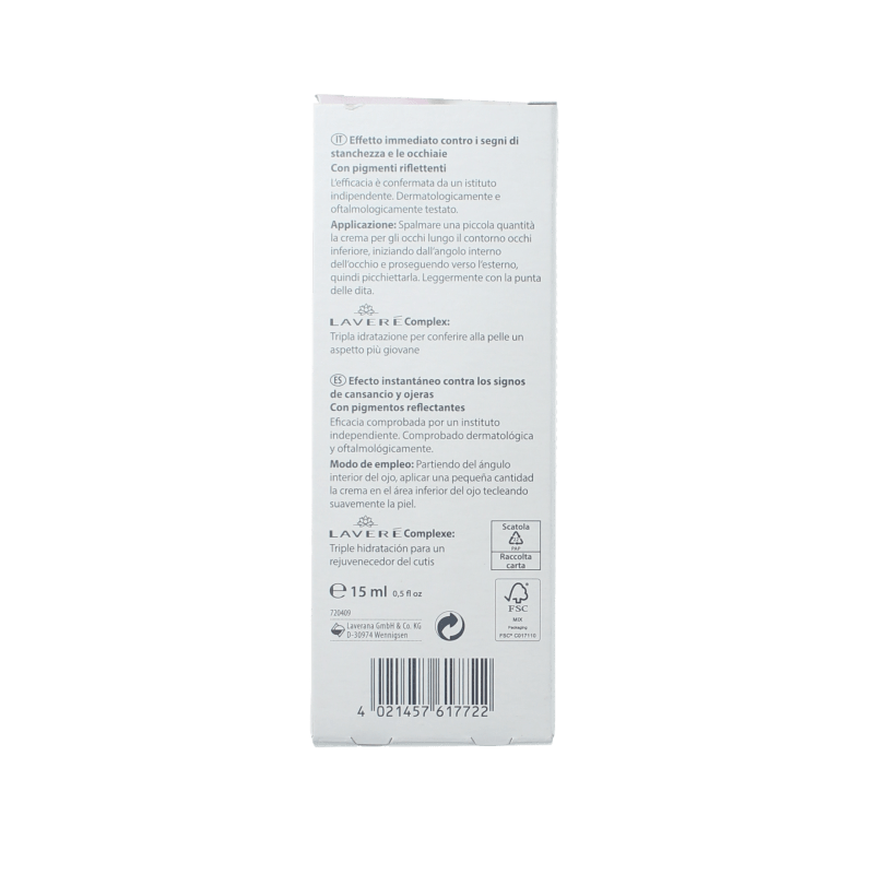 Lavera Eye cream illuminating 15 Milliliter - DrogistWereld