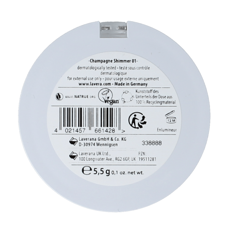 Lavera Highlighter champagne shimmer 01 bio 5.5 Gram - DrogistWereld