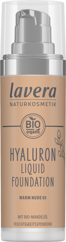 Lavera Hyaluron liquid foundation warm nude 03 bio 30 Milliliter - DrogistWereld