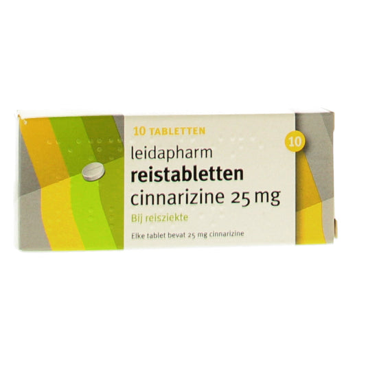 Leidapharm Cinnarazine 25mg 10 Tabletten - DrogistWereld