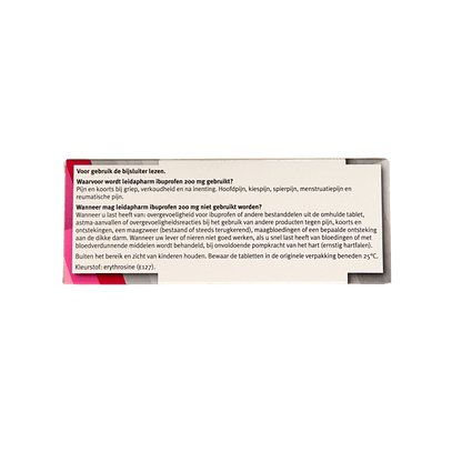 Leidapharm Ibuprofen 200mg 40 Tabletten - DrogistWereld