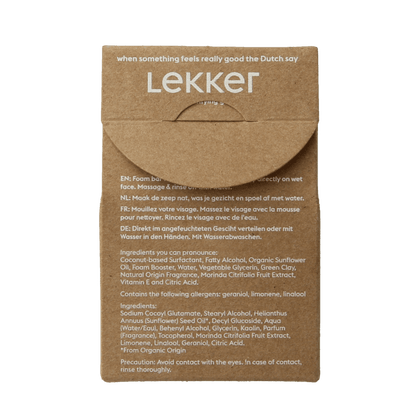 Lekker Company Face bar green clean 40 Gram - DrogistWereld