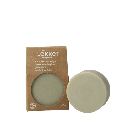 Lekker Company Face bar green clean 40 Gram - DrogistWereld