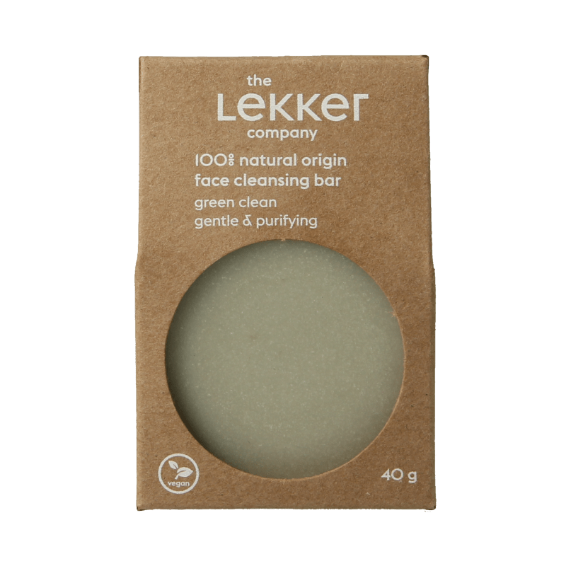 Lekker Company Face bar green clean 40 Gram - DrogistWereld