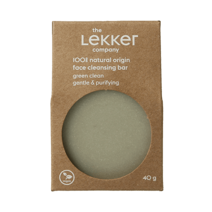Lekker Company Face bar green clean 40 Gram - DrogistWereld