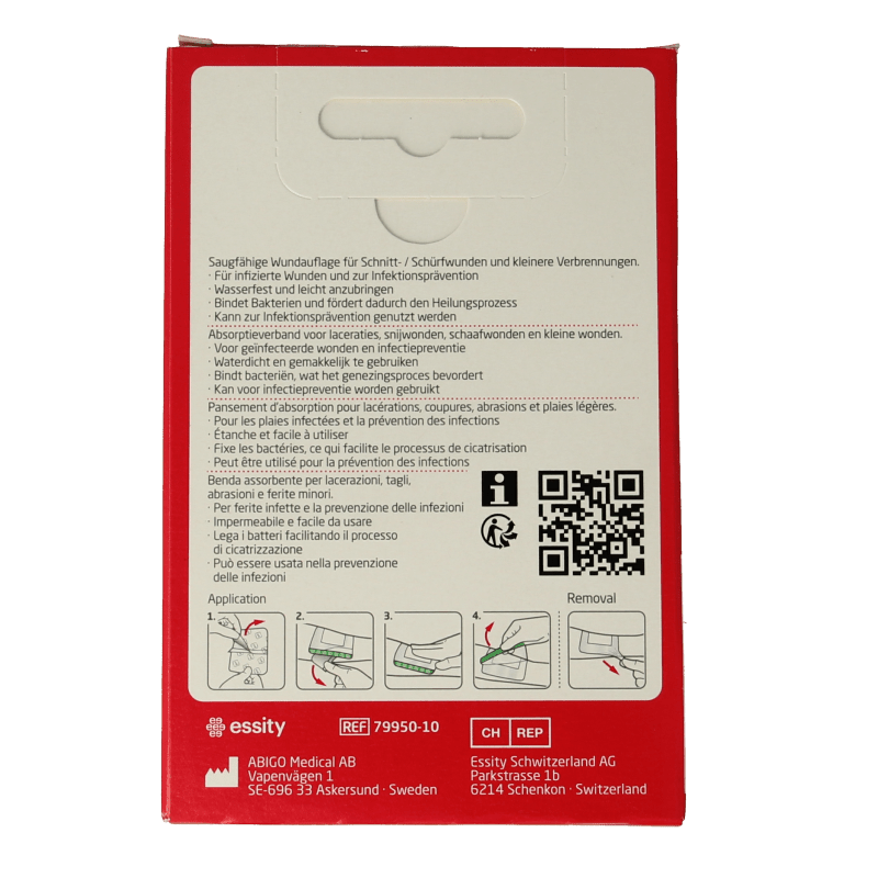 Leukomed Sorbact infection control 5 x 7.2cm 3 Stuks - DrogistWereld