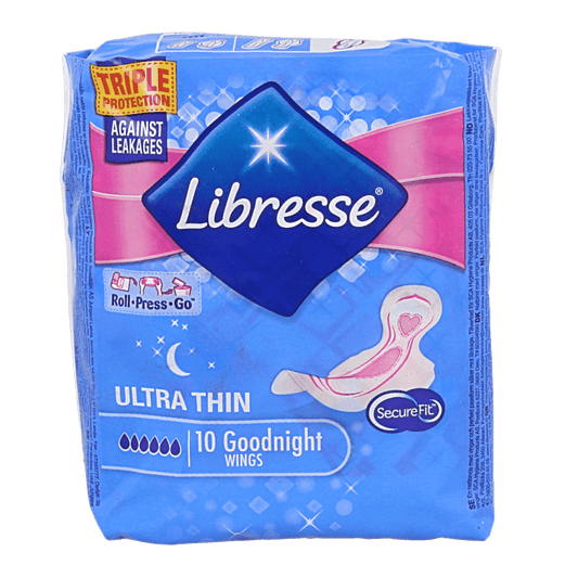 Libresse Ultra thin goodnight wings 10 Stuks - DrogistWereld