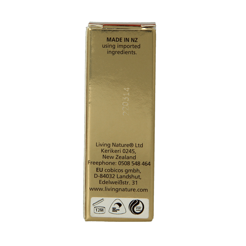 Living Nature Lippenstift electric coral 4 Gram - DrogistWereld