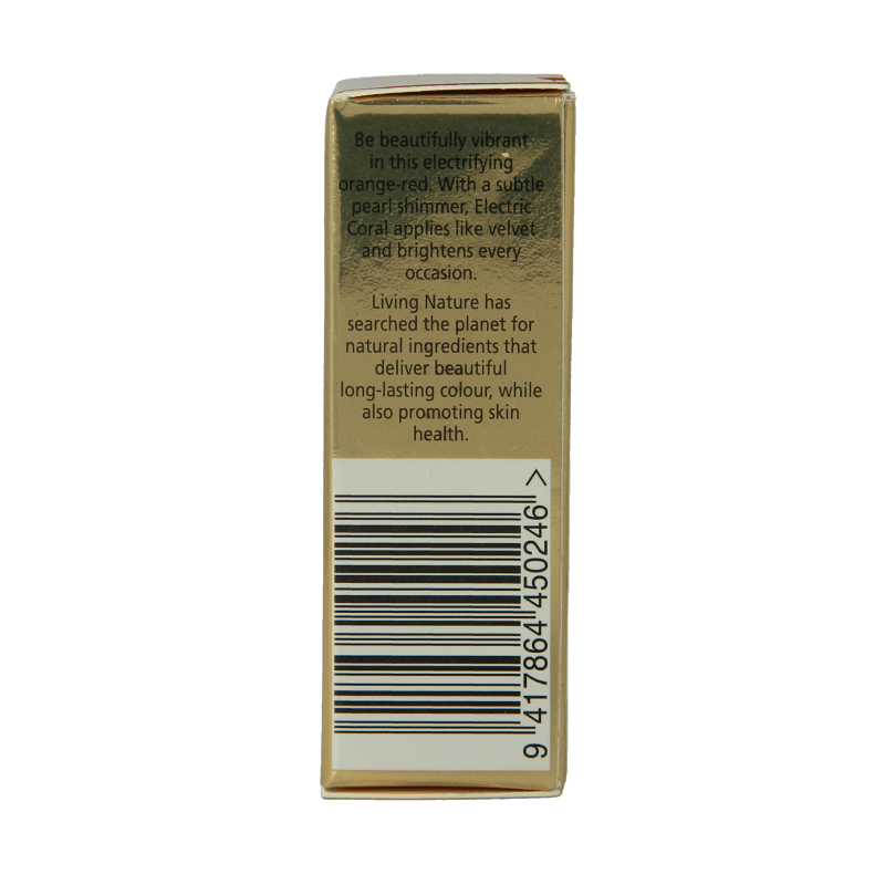 Living Nature Lippenstift electric coral 4 Gram - DrogistWereld