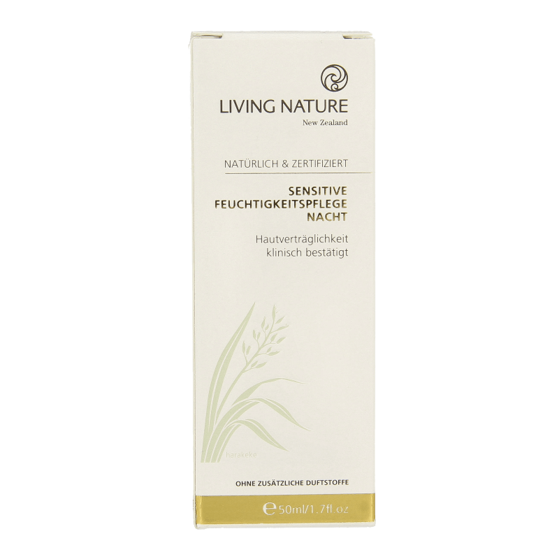 Living Nature Nachtcreme gevoelige huid 50 Milliliter - DrogistWereld