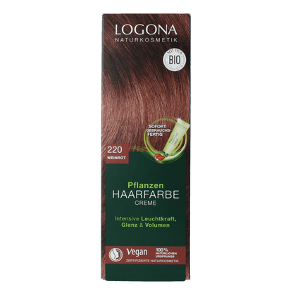 Logona Color creme 220 bordeaux 150 Milliliter - DrogistWereld