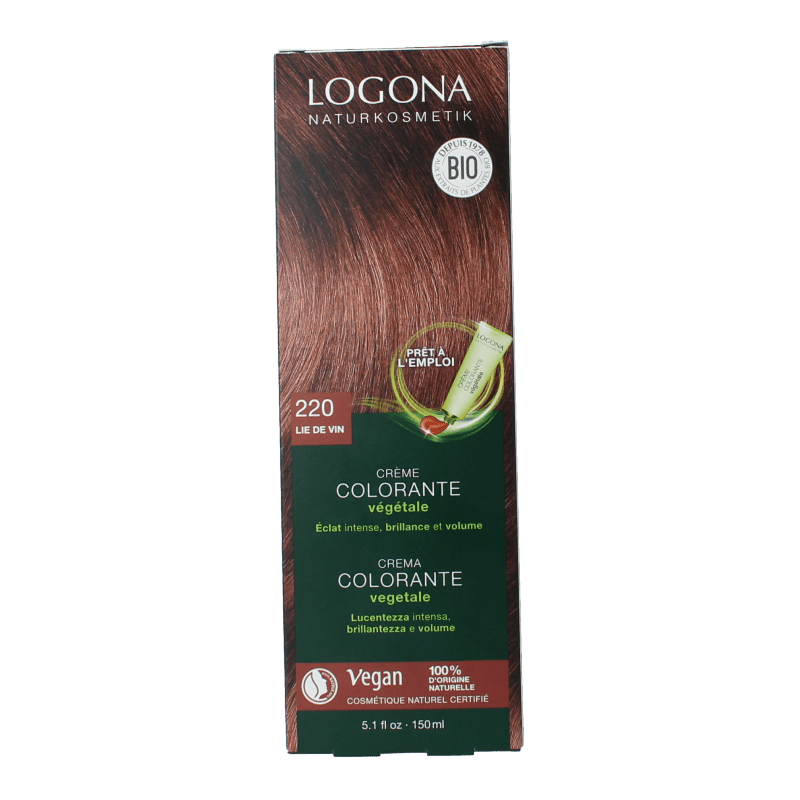 Logona Color creme 220 bordeaux 150 Milliliter - DrogistWereld