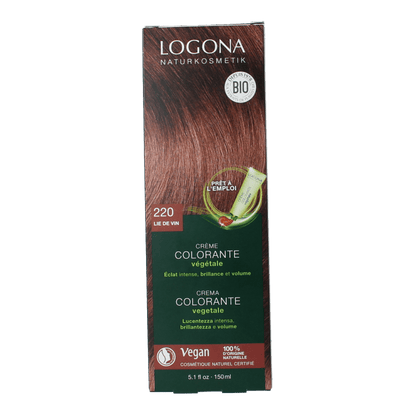 Logona Color creme 220 bordeaux 150 Milliliter - DrogistWereld